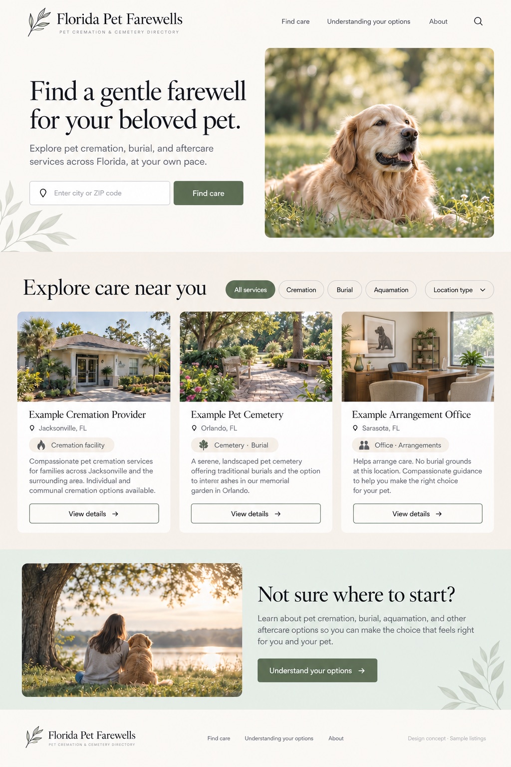 Golden retriever resting in a sunlit garden